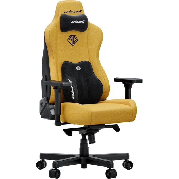 Крісло ігрове Anda Seat Kaiser 3E Fabric XL Bright Yellow (AD23YC-XL-09-Y-CF-Y01) - Фото 2 Крісло ігрове Anda Seat Kaiser 3E Fabric XL Bright Yellow (AD23YC-XL-09-Y-CF-Y01) - зображення 2