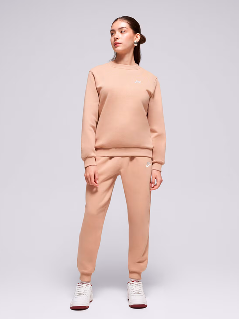 Подростковый теплый свитшот на флисе для девочки Nike K Nsw Club Flc Crew Ls Lbr FD3006-200 XL 156-166 см Hemp/White (198481958009) - Фото 3 Подростковый теплый свитшот на флисе для девочки Nike K Nsw Club Flc Crew Ls Lbr FD3006-200 XL 156-166 см Hemp/White (198481958009) - изображение 3