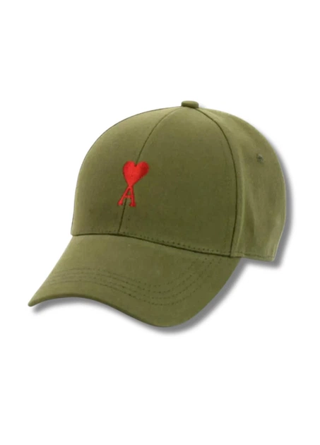 Молодежная кепка с вышивкой Ами (Ami) One-size 54-57см Хаки - Фото 2 Молодежная кепка с вышивкой Ами (Ami) One-size 54-57см Хаки - изображение 2