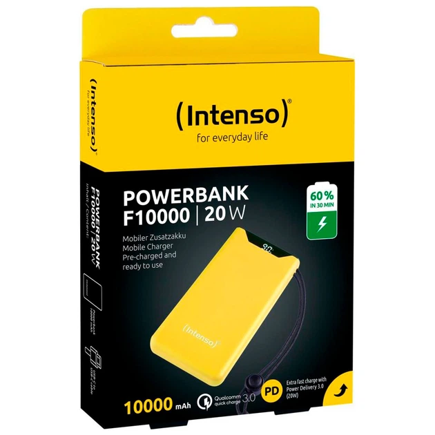 Батарея универсальная Intenso F10000 10000mAh QC/3.0 yellow (7332039) - Фото 5 Батарея универсальная Intenso F10000 10000mAh QC/3.0 yellow (7332039) - изображение 5