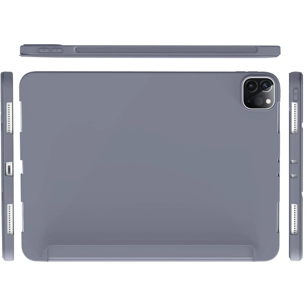 Чохол до планшета BeCover Tri Fold Soft TPU Silicone Apple iPad Pro 12.9 2020/2021/2022 Purple (7117 - зображення 2