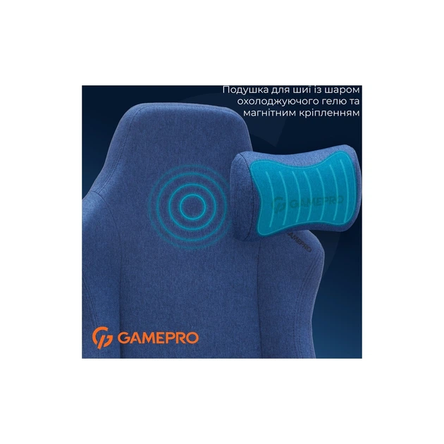 Кресло игровое GamePro FGC750DB Size L Fabric Dark Blue (FGC750DB) - изображение 8