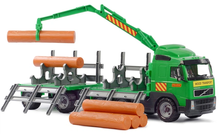 Вантажівка Cavallino для перевезення деревини Volvo з причепом (1124VV01) (8719214076610) - зображення 2