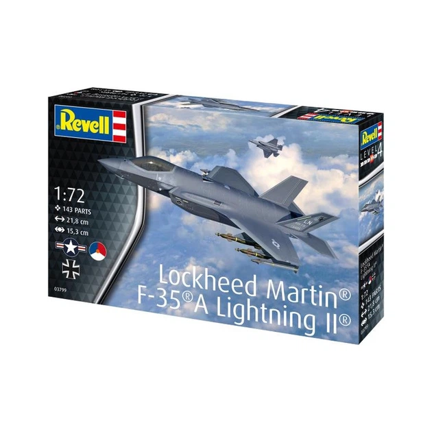 Сборная модель Revell Самолет Lockheed Martin F-35A Lightning II, уровень 4, 172 (RVL-03799) - изображение 10
