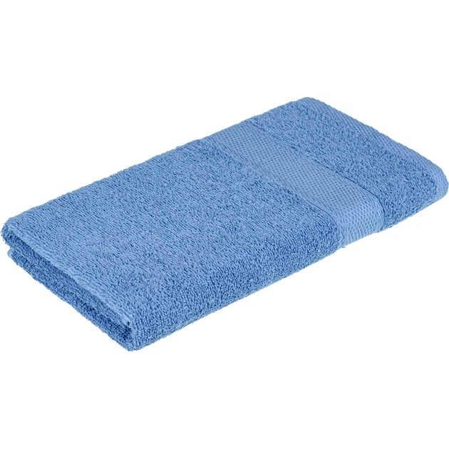 Полотенце Home Line махровое бордюрное (синее) 400 гр/м2, 50х90 см (181797) - Фото 1 Полотенце Home Line махровое бордюрное (синее) 400 гр/м2, 50х90 см (181797) - изображение 1