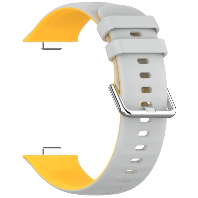 Ремешок ArmorStandart для Huawei Watch Fit 3 / 4 / 4 Pro Grey Yellow (ARM89073) - Фото 3 Ремешок ArmorStandart для Huawei Watch Fit 3 / 4 / 4 Pro Grey Yellow (ARM89073) - изображение 3