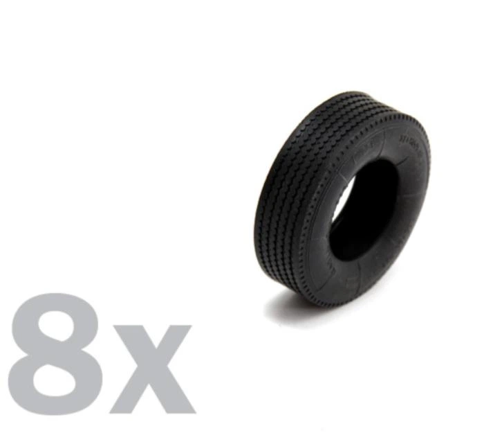 Набір гумових шин 1:24 для вантажного автомобіля Trailer Rubber Tyres Italeri 3890 - зображення 3