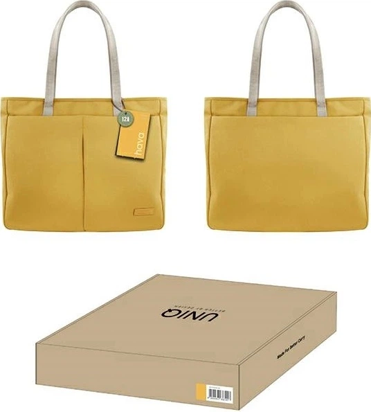 Torba na laptop Uniq Hava Tote Bag 16" Canary Yellow (8886463687017) - obraz 4