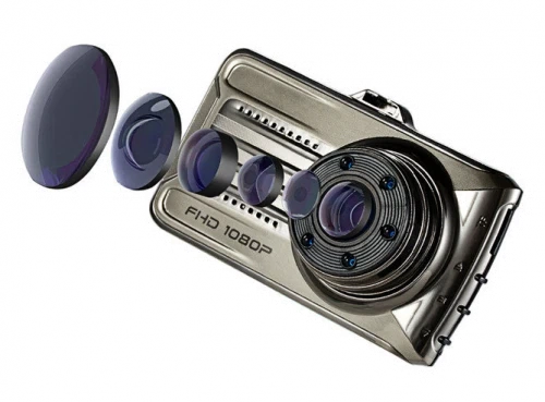 Автомобильный видеорегистратор DVR 666 с LCD дисплеем для записи поездок Черный - изображение 3