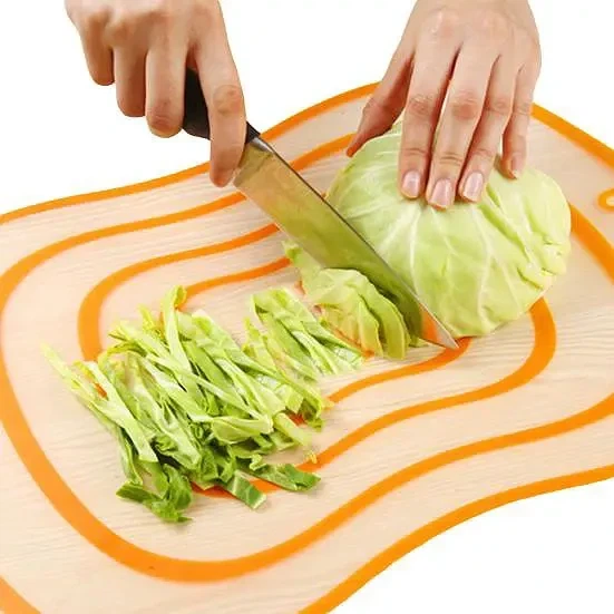 Доска разделочная гибкая средняя для кухни. Оранжевая - изображение 2
