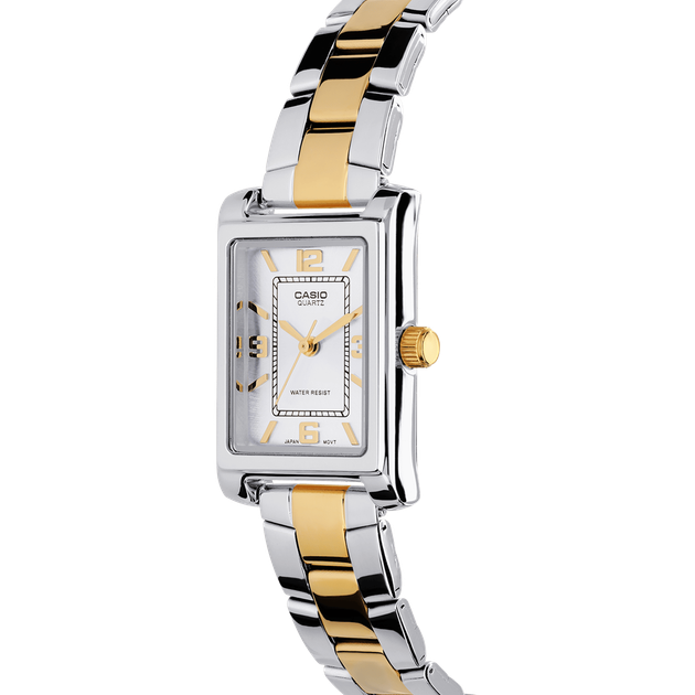 Женские часы Casio Collection LTP-1234PSG-7AEG — аналоговые, минеральное стекло, двухцветный браслет - Фото 2 Женские часы Casio Collection LTP-1234PSG-7AEG — аналоговые, минеральное стекло, двухцветный браслет - изображение 2