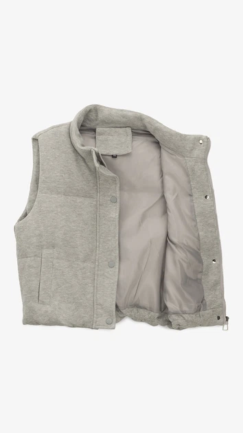 Жилет однотонний для дівчинки 23778 134 см Сірий shop (2000999430671) - Фото 3 Жилет однотонний для дівчинки 23778 134 см Сірий shop (2000999430671) - зображення 3