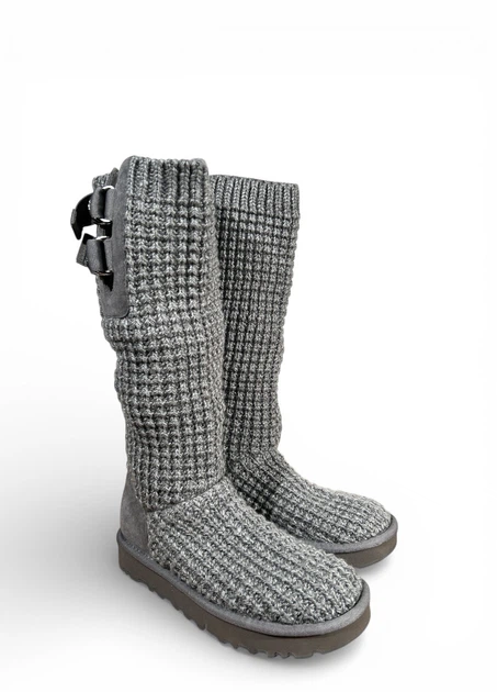 Чоботи UGG Classic Solene Tall (s/n 1112478), Сірий, Розмір 37 (US 6), 23 см - Фото 1 Чоботи UGG Classic Solene Tall (s/n 1112478), Сірий, Розмір 37 (US 6), 23 см - зображення 1