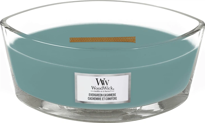 Ароматична свічка Woodwick Evergreen Cashmere з дерев'яним гнотом 453.6 г (5038581155654) - зображення 2