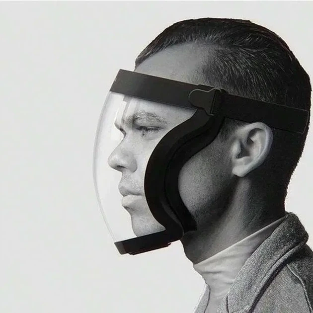 Прозора захисна маска щиток для обличчя Face Shield - Фото 1 Прозора захисна маска щиток для обличчя Face Shield - зображення 1