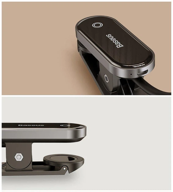 Портативна LED лампа на прищіпці Baseus Comfort Reading Mini Clip Lamp DGRAD-0G з вбудованим акумулятором 350 mAh для читання, роботи та ноутбука Deep space grey (6953156223523) - зображення 4