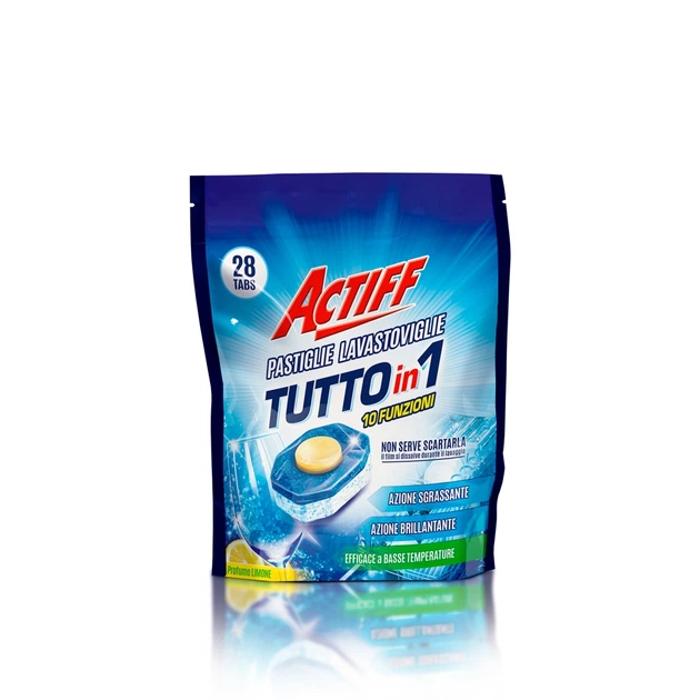 Таблетки для посудомийної машини ACTIFF Pastiglie Lavastoviglie Tab In Tab, 6*28*17 г