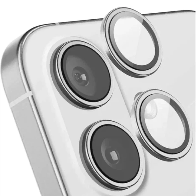 Защитное стекло на камеру "Dark" для iPhone 16\16 Plus Silver - Фото 2 Защитное стекло на камеру "Dark" для iPhone 16\16 Plus Silver - изображение 2