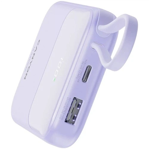 Батарея универсальная Canyon 10000mAh OnPower 101 PD/22.5W built-in cable Purple (CNS-CPB101PU) CANYON CNS-CPB101PU 928282 - Фото 6 Батарея универсальная Canyon 10000mAh OnPower 101 PD/22.5W built-in cable Purple (CNS-CPB101PU) CANYON CNS-CPB101PU 928282 - изображение 6