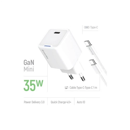 Зарядное устройство ColorWay GaN Mini 35W PD Port PPS USB-C white cable Type-C (CW-CHS056PDC-WT) ColorWay CW-CHS056PDC-WT 925593 - Фото 7 Зарядное устройство ColorWay GaN Mini 35W PD Port PPS USB-C white cable Type-C (CW-CHS056PDC-WT) ColorWay CW-CHS056PDC-WT 925593 - изображение 7