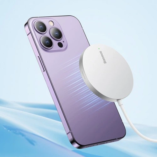 Зарядний пристрій Baseus Simple Mini3 Magnetic Wireless Charger 15W Silver (CCJJ040012) Baseus CCJJ040012 925799 - зображення 8