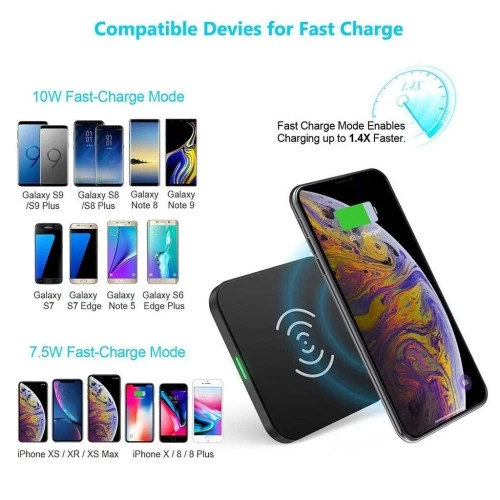 Зарядное устройство Choetech Wireless 10W black (T511-S) Choetech T511-S 925848 - изображение 3