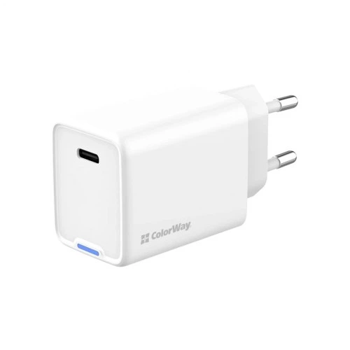 Зарядний пристрій ColorWay GaN Mini 45W PD Port PPS USB-C white (CW-CHS057PD-WT) ColorWay CW-CHS057PD-WT 925594 - Фото 1 Зарядний пристрій ColorWay GaN Mini 45W PD Port PPS USB-C white (CW-CHS057PD-WT) ColorWay CW-CHS057PD-WT 925594 - зображення 1