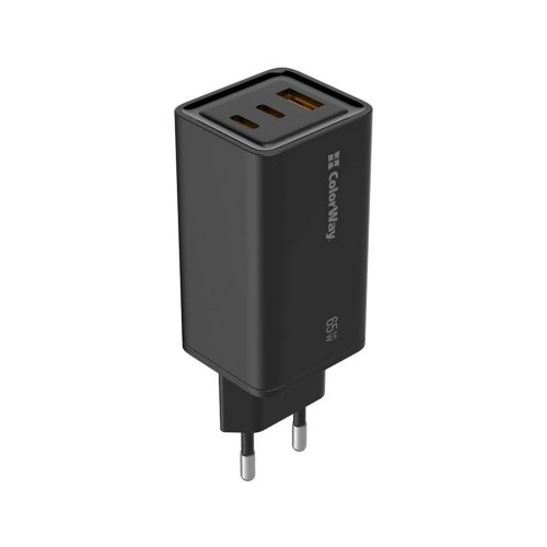 Зарядное устройство ColorWay GaN3 Pro Power Delivery (USB-A + 2 USB TYPE-C) (65W) (CW-CHS039PD-BK) ColorWay CW-CHS039PD-BK 925319 - Фото 2 Зарядное устройство ColorWay GaN3 Pro Power Delivery (USB-A + 2 USB TYPE-C) (65W) (CW-CHS039PD-BK) ColorWay CW-CHS039PD-BK 925319 - изображение 2