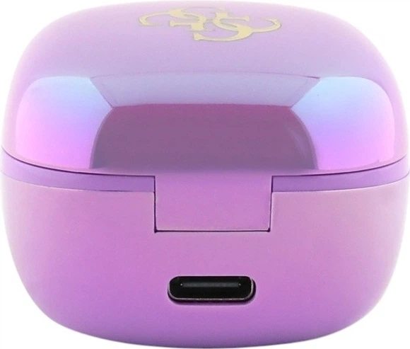Słuchawki Guess Iridescent 4G Printed Logo Bluetooth 5.3 Bezprzewodowe + Stacja Dokujaca Fioletowe (3666339343224) - obraz 5