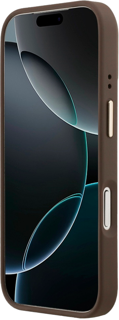 Панель Guess 4G Stripe MagSafe для Apple iPhone 17 Pro Bronze (3666339520496) - зображення 4