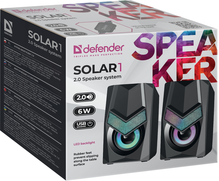 Акустика 2.0 Solar 1 6Вт (65401) Defender (teh0021663) - изображение 4