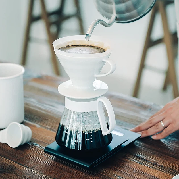 Набор Hario Ceramic V60 02 для фильтра-кофе с сервером 600 мл и фильтрами - изображение 5