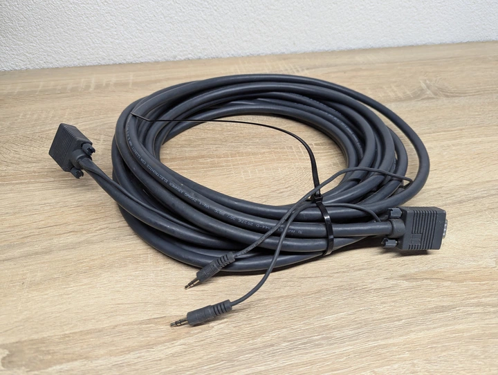 Кабель Kramer 2 VGA + 2 аудио 3.5 мм - Б/У - изображение 4