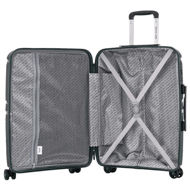 Дорожный полипропиленовый чемодан Wings PHX02 Phoenix маленький (S) на 4 колесах 55x40x21,5 см шампань - изображение 8