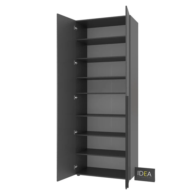 Шафа для одягу з полицями IDEA Д-127 Антрацит - Фото 4 Шафа для одягу з полицями IDEA Д-127 Антрацит - зображення 4