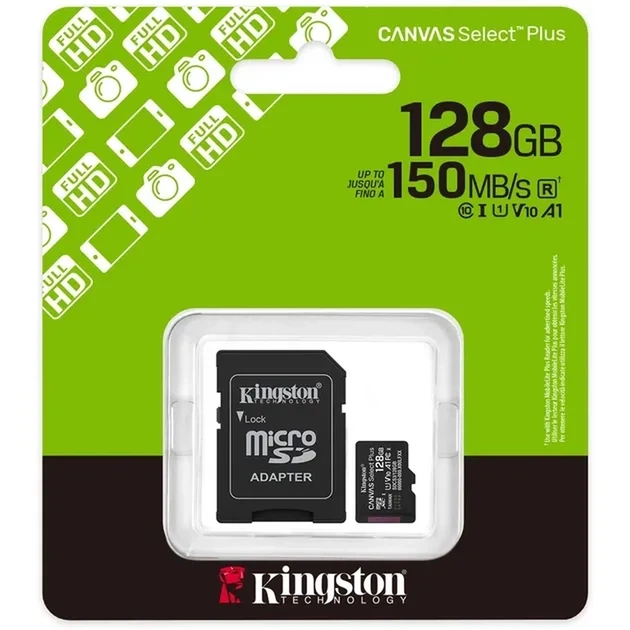 Карта пам`яті Kingston microSDXC 128GB Canvas Select Plus Gen3+ SDCS3/128GB - изображение 3