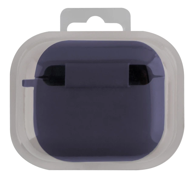 Чохол Silicone Case з мікрофіброю для Airpods 3 Dark blue - Фото 3 Чохол Silicone Case з мікрофіброю для Airpods 3 Dark blue - зображення 3