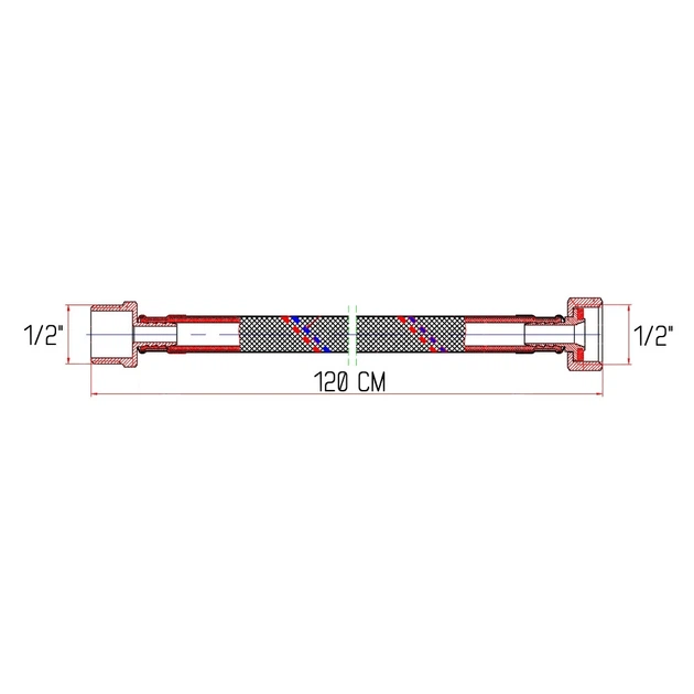 Гибкая подводка для воды Thermo Alliance Forte ВН 120 см SF382W120 - изображение 2