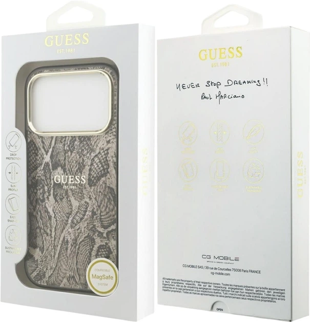 Панель Guess Python Pattern MagSafe для iPhone 17 Pro Max Brown (GUHMP17XHIMPYGW) - зображення 8