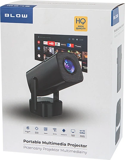 Projektor przenośny Blow AndroidTV HD Cinema Sound Black (5900804144045) - obraz 6