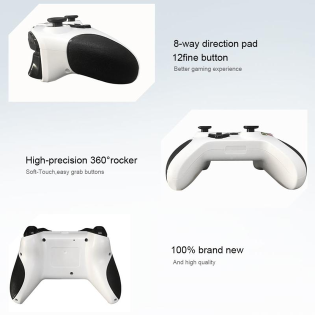 Игровой беспроводной геймпад Gemix X-ONE 2,4G, Bluetooth, Android, iOS White - изображение 8