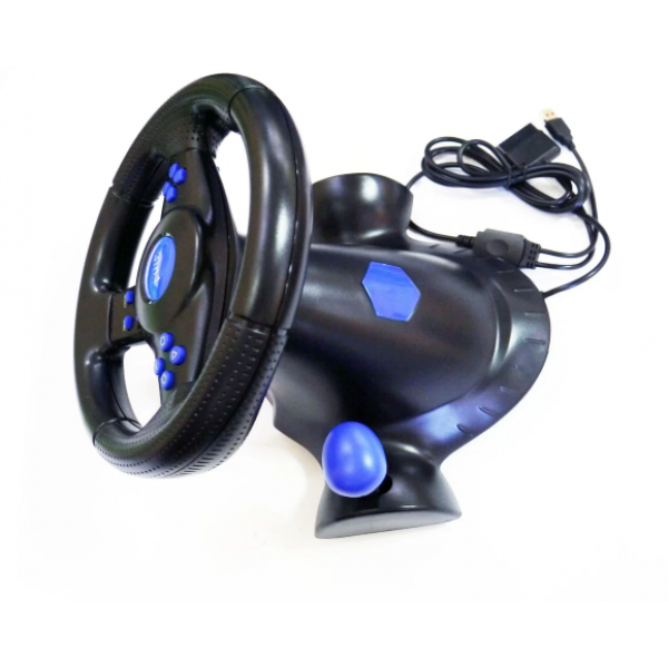Игровой руль для ПК Usams Vibration Steering wheel руль с педалями и коробкой передач для компьютера PC/PS3/PS2 - изображение 7