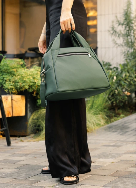Женская спортивная сумка Sambag Vogue BKS зеленая 37 х 25 х 16 см (90153007) - Фото 8 Женская спортивная сумка Sambag Vogue BKS зеленая 37 х 25 х 16 см (90153007) - изображение 8