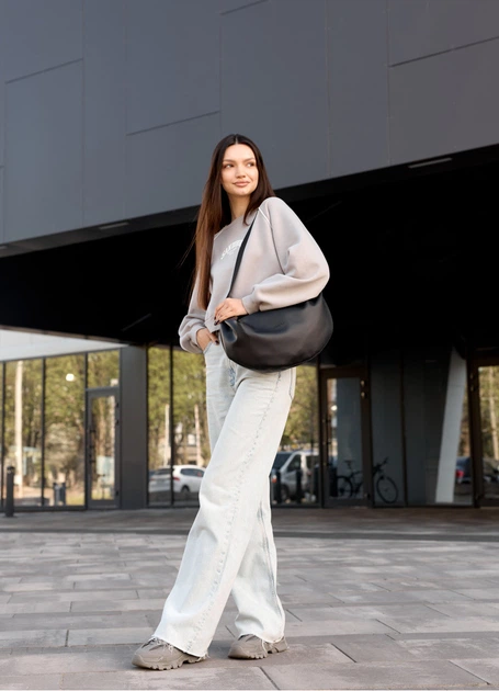 Женская сумка Sambag HOBO BAG-GLOVE Черная 28 х 58 х 4 см (53400001) - изображение 4