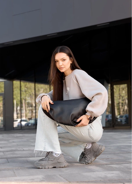 Женская сумка Sambag HOBO BAG-GLOVE Черная 28 х 58 х 4 см (53400001) - изображение 6