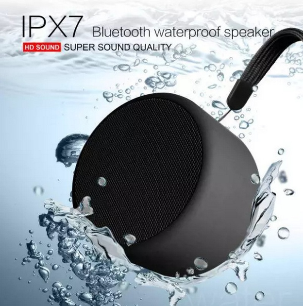 Портативная компактная Bluetooth колонка JEDEL Wave19 с влагозащитой , с аккумулятором 1200мАч и громкой связью Black - изображение 5