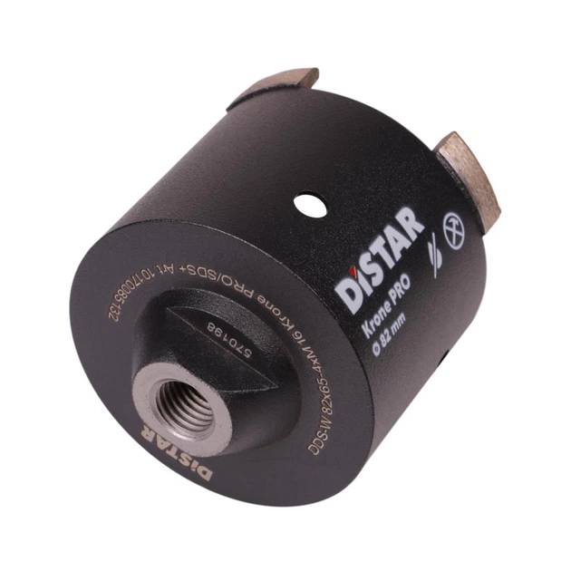 Алмазне свердло Distar DDS-W 82x65-4xM16 Krone PRO/SDS+ (10170085132) - Фото 3 Алмазне свердло Distar DDS-W 82x65-4xM16 Krone PRO/SDS+ (10170085132) - зображення 3