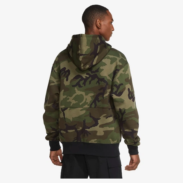 Кофта мужская Jordan Jumpman Air Camo Fleece S Хакі CT3805-222 - Фото 2 Кофта мужская Jordan Jumpman Air Camo Fleece S Хакі CT3805-222 - изображение 2