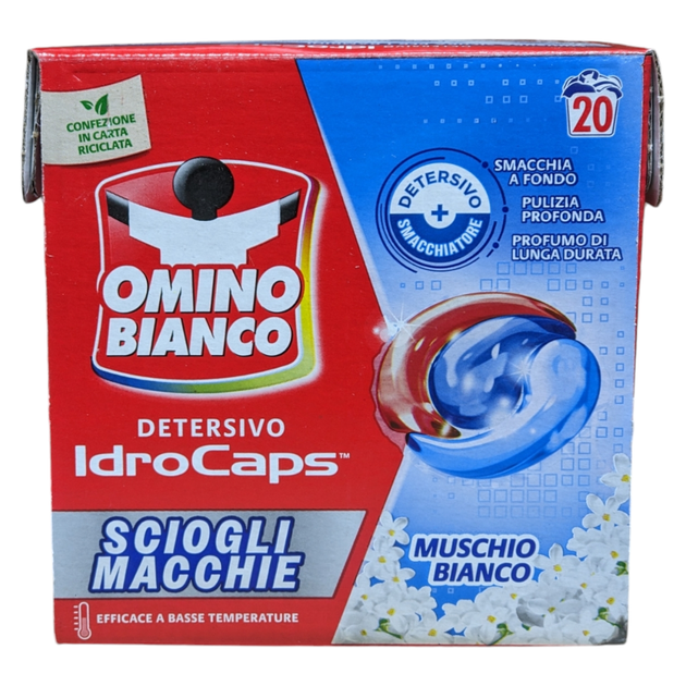 Капсули для прання OMINO BIANCO caps sciogli macc. pz20 - Фото 1 Капсули для прання OMINO BIANCO caps sciogli macc. pz20 - изображение 1