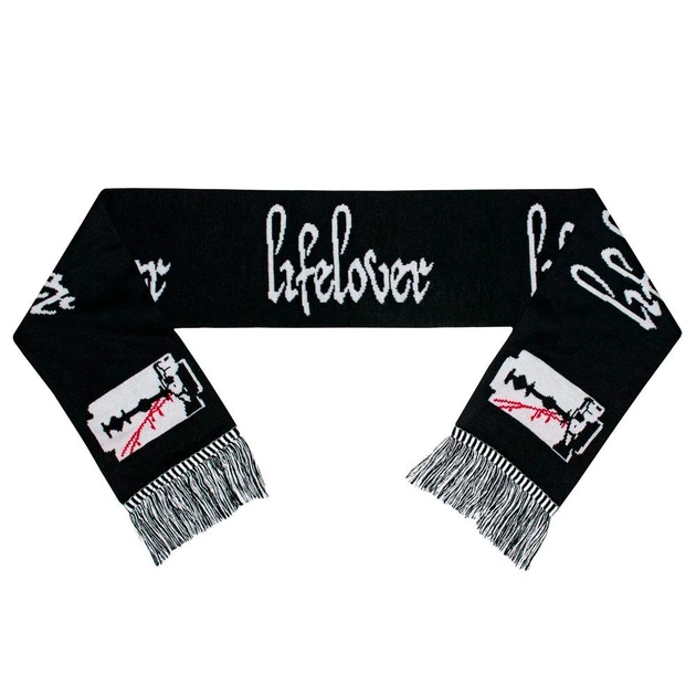 Шарф Talisman Lifelover (logo and razor blade) Черный (SHS47) - Фото 1 Шарф Talisman Lifelover (logo and razor blade) Черный (SHS47) - изображение 1